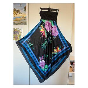 Y2K Floral Handkerchief Bandeau Dress